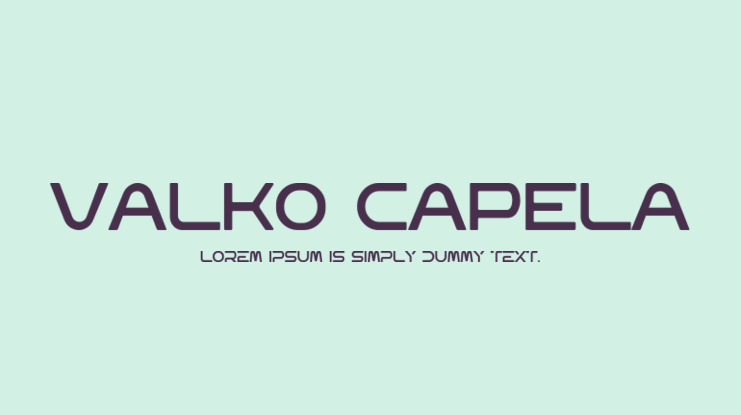 VALKO CAPELA Font