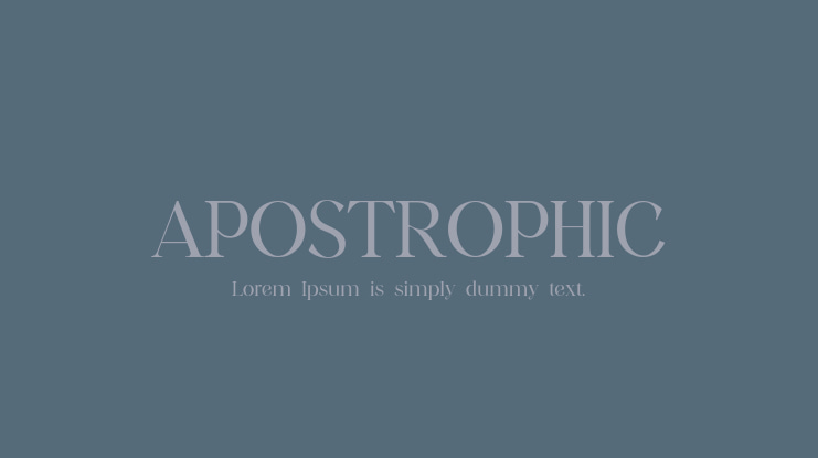 APOSTROPHIC Font