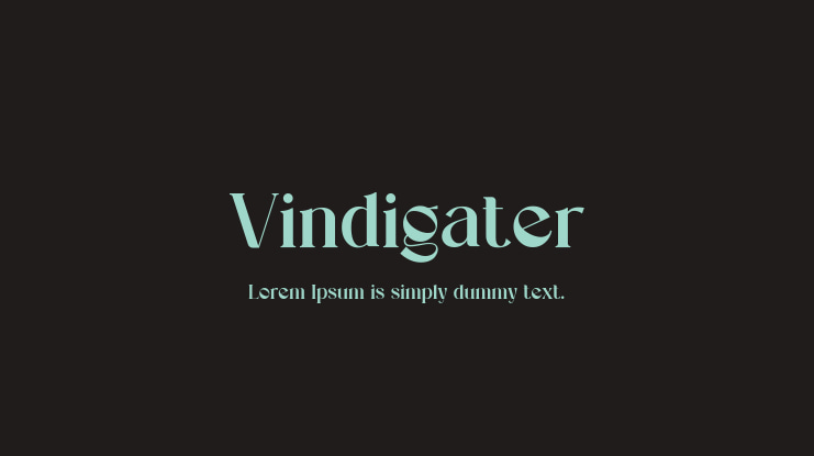 Vindigater Font