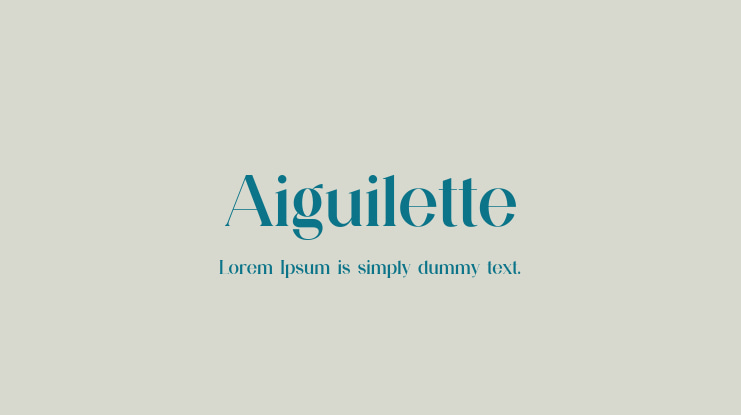 Aiguilette Font