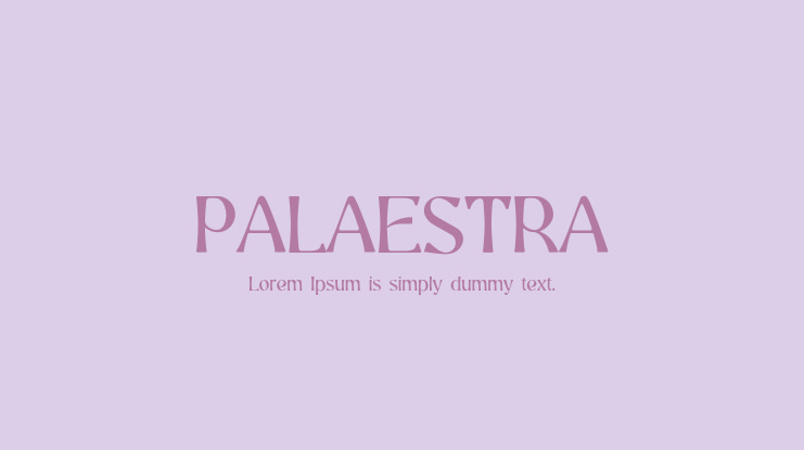PALAESTRA Font