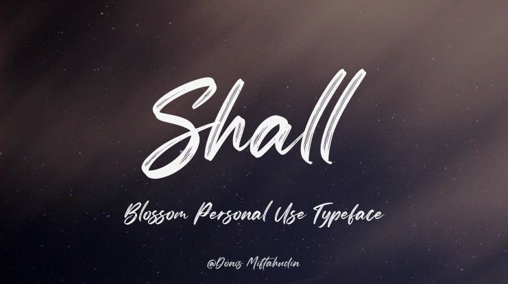 Shall Blossom Personal Use Font
