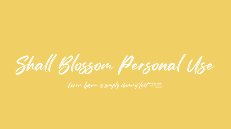 Shall Blossom Personal Use Font