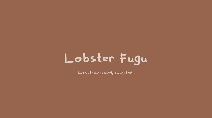 Lobster Fugu Font