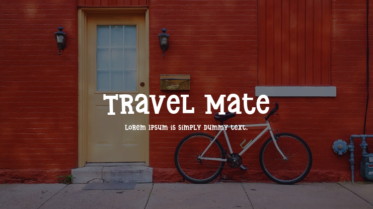 Travel Mate Font