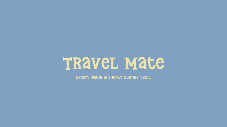 Travel Mate Font