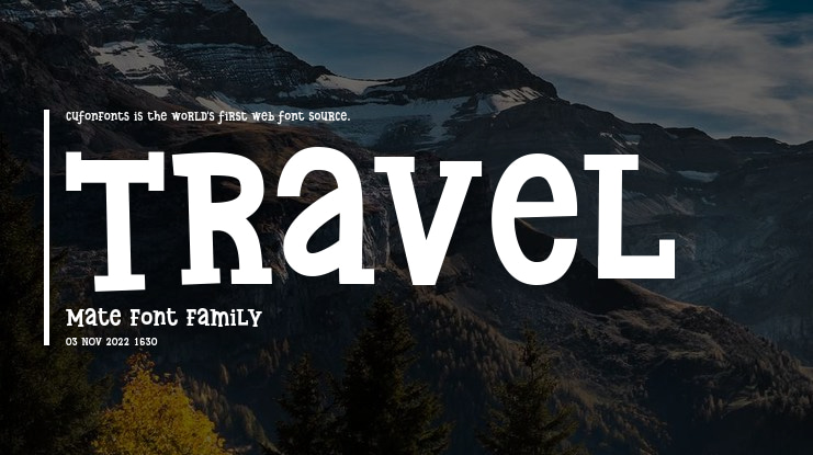 Travel Mate Font