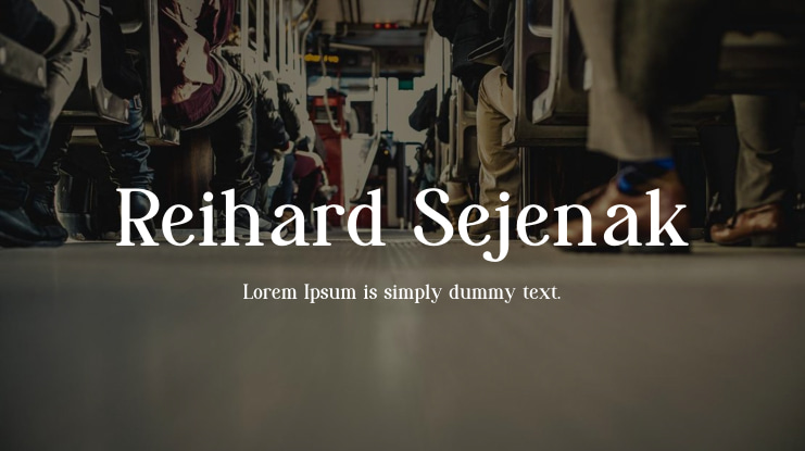 Reihard Sejenak Font