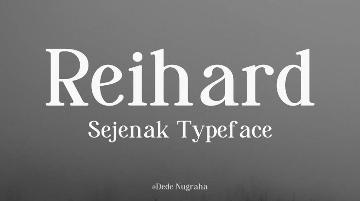 Reihard Sejenak Font