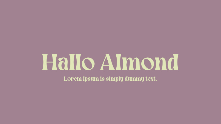 Hallo Almond Font