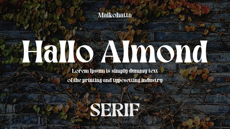 Hallo Almond Font