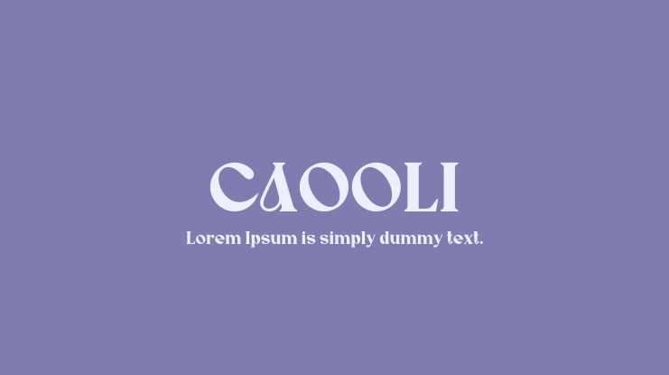CAOOLI Font