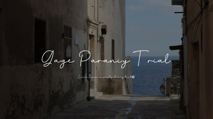 Gage Paraniy Trial Font