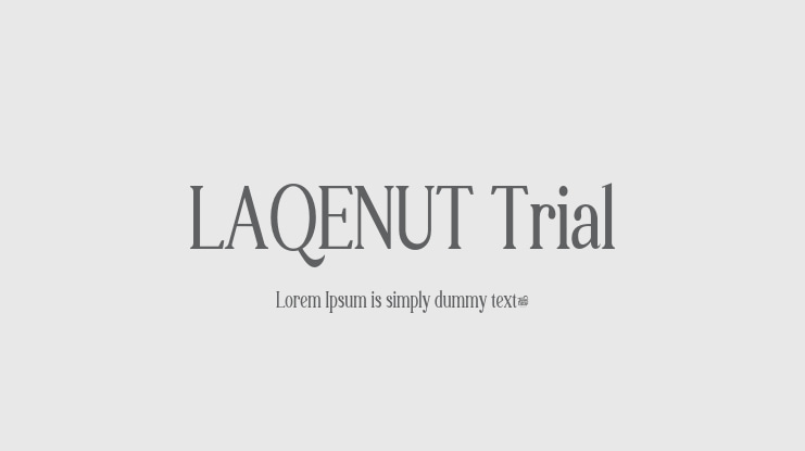 LAQENUT Trial Font