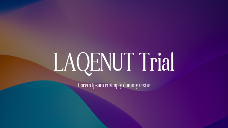 LAQENUT Trial Font