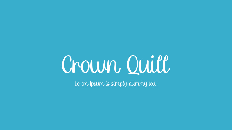 Crown Quill Font