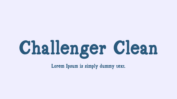 Challenger Clean Font