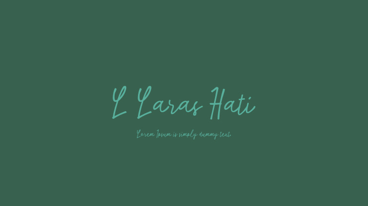 L Laras Hati Font