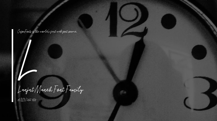 L Lanjut Maneh Font