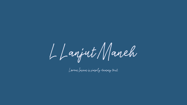 L Lanjut Maneh Font
