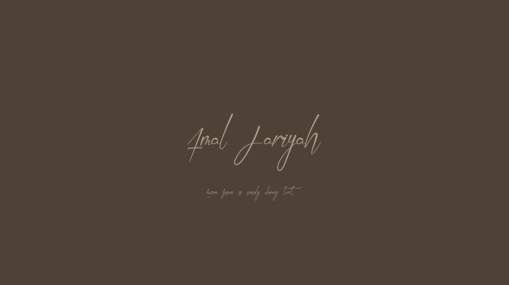 Amal Jariyah Font
