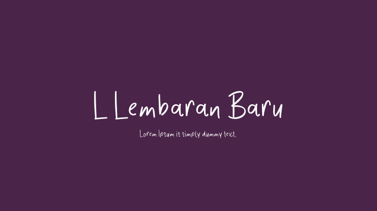 L Lembaran Baru Font