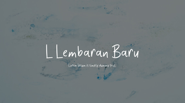 L Lembaran Baru Font