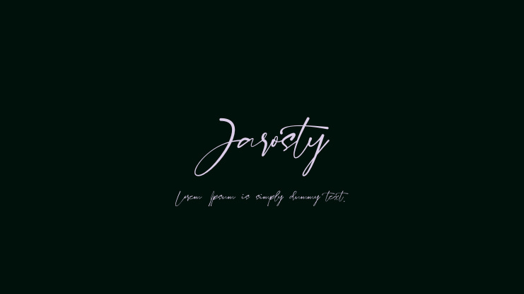 Jarosty Font