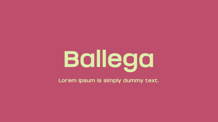 Ballega Font