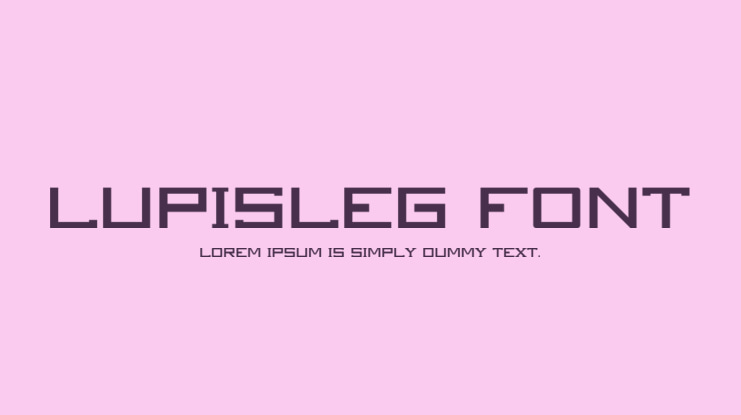 Lupisleg Font