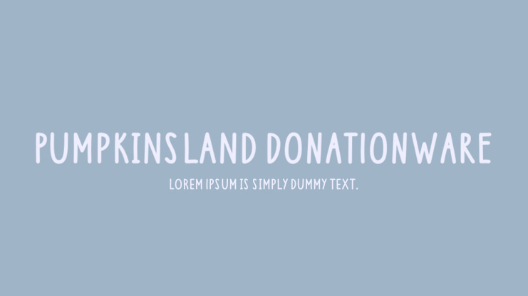 Pumpkinsland DONATIONWARE Font