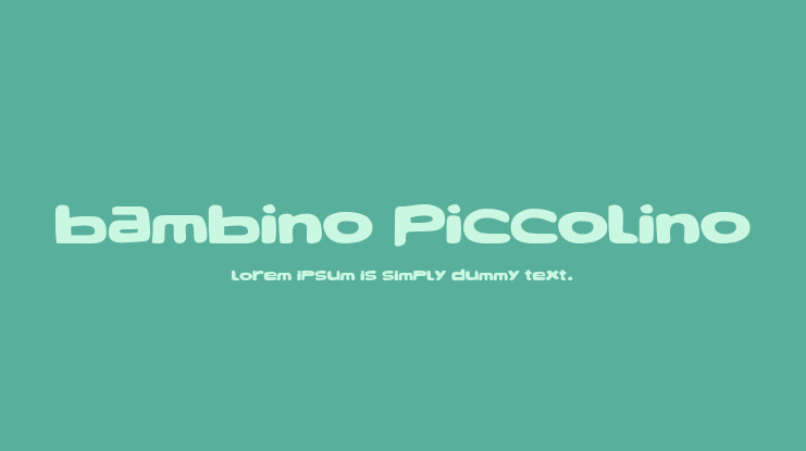 Bambino Piccolino Font