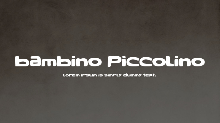 Bambino Piccolino Font