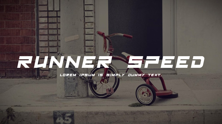 RUNNER SPEED Font