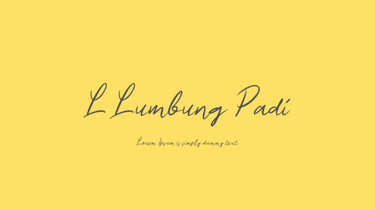 L Lumbung Padi Font