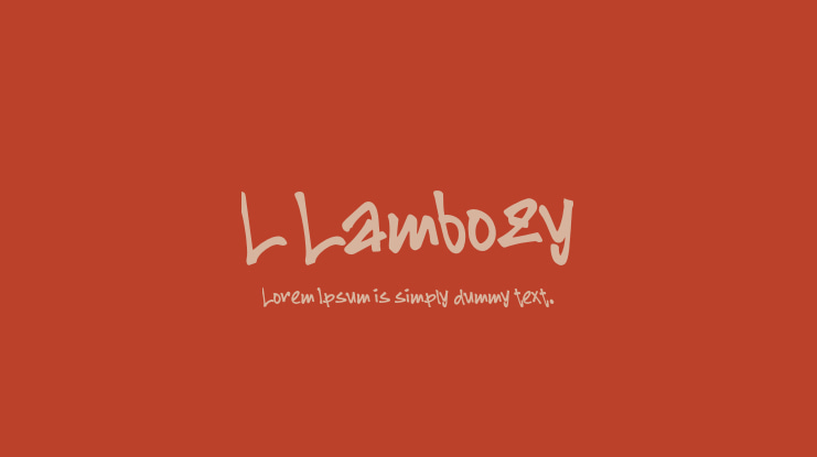 L Lambozy Font