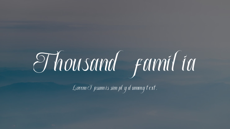 Thousand familia Font