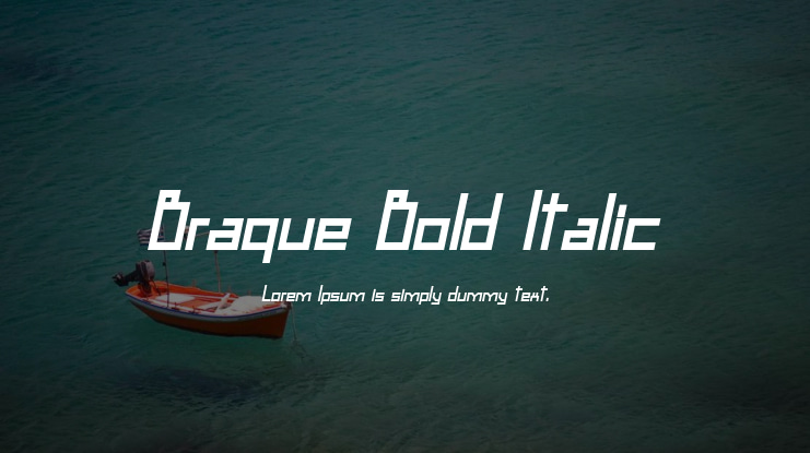 Braque Bold Italic Font Family