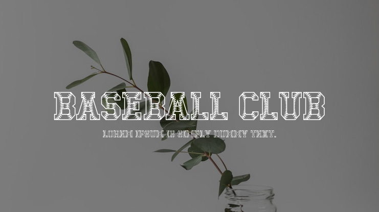 Baseball Club Font