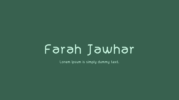 Farah Jawhar Font