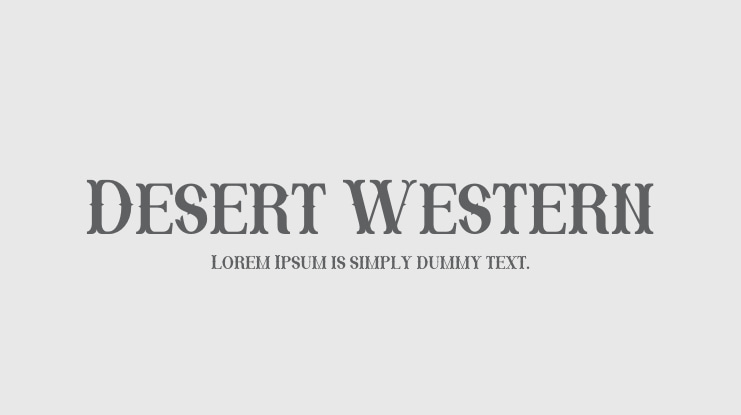 Desert Western Font