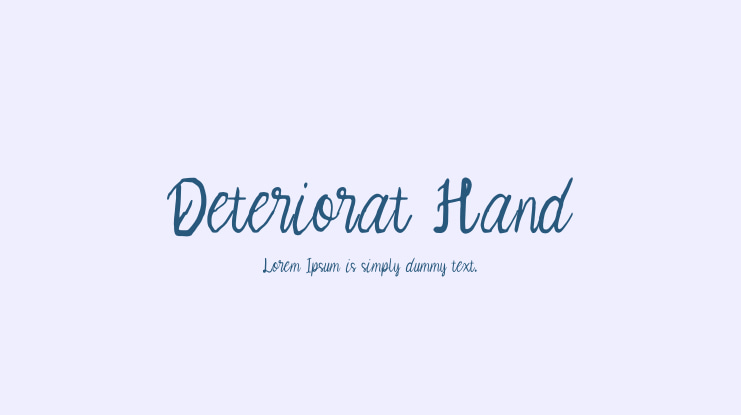 Deteriorat Hand Font