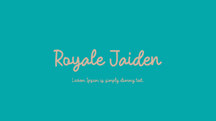 Royale Jaiden Font