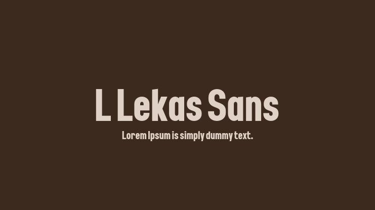 L Lekas Sans Font