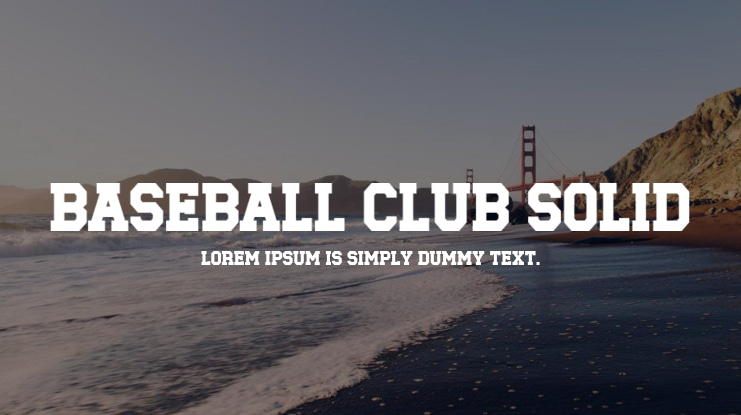 Baseball Club Solid Font