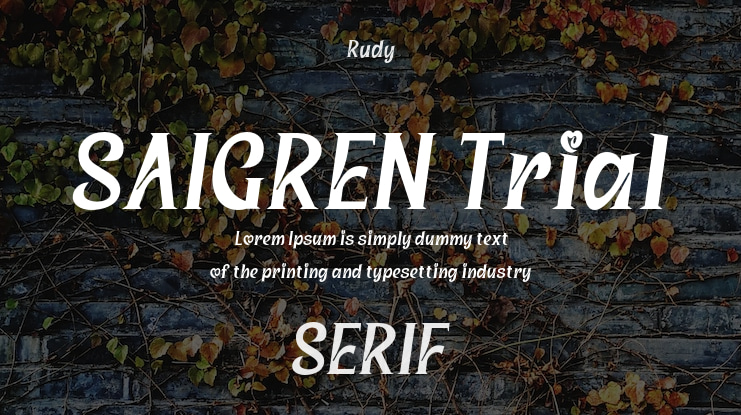 SAIGREN Trial Font
