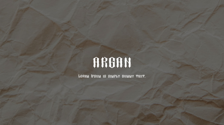 argan Font