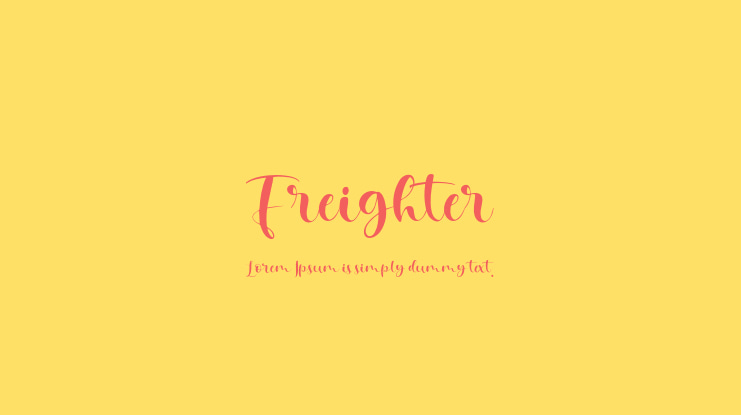 Freighter Font