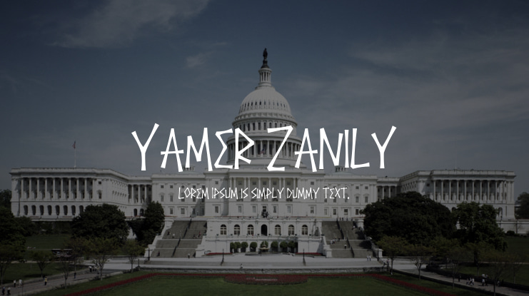 Yamer Zanily Font