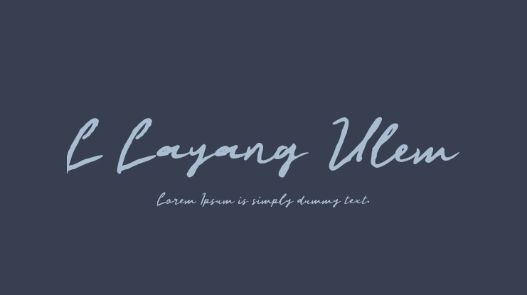 L Layang Ulem Font